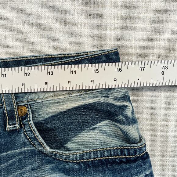 Robin's Jean Mid Rise Straight Leg Jeans Men's 33x31.5 VIP Gold Zipper Whiskered - Picture 14 of 16